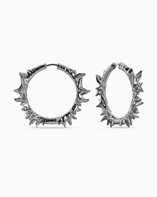 Noctis earrings-Ear Hoops- Silver - - Ask & Embla