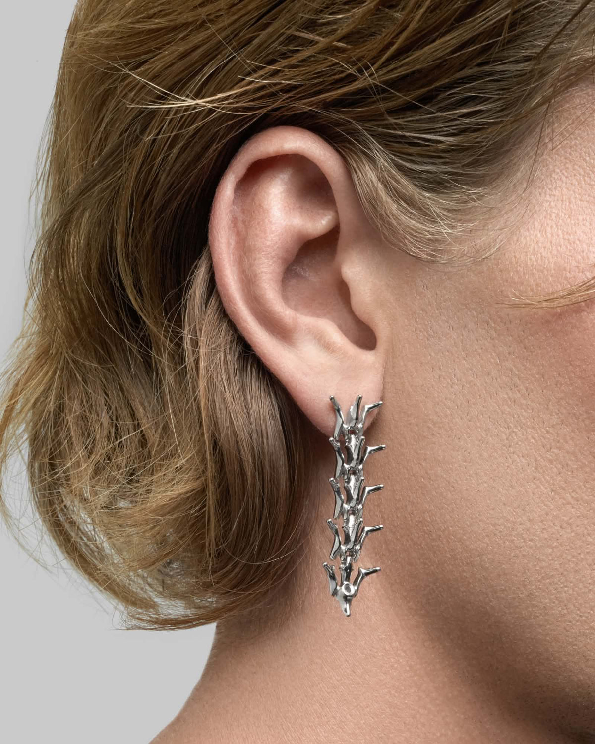 Vertebrae earrings-Ear Hoops- Silver - - Ask & Embla