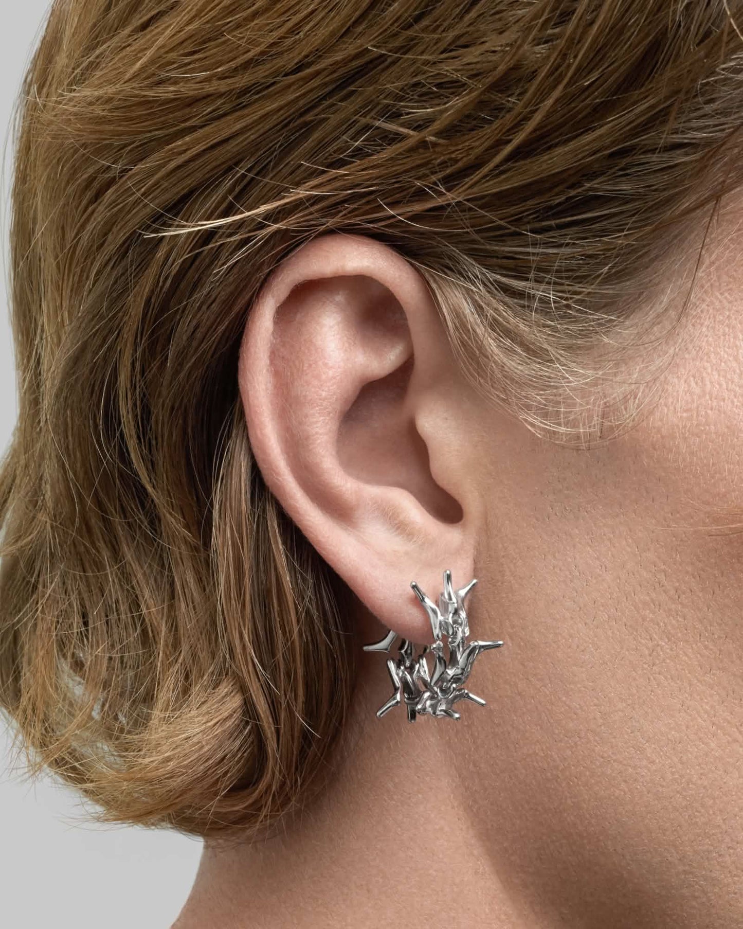 Vertebrae earrings-Ear Hoops- Silver - - Ask & Embla