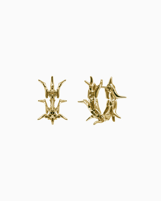 Vertebrae earrings-Ear Hoops- Silver - - Ask & Embla