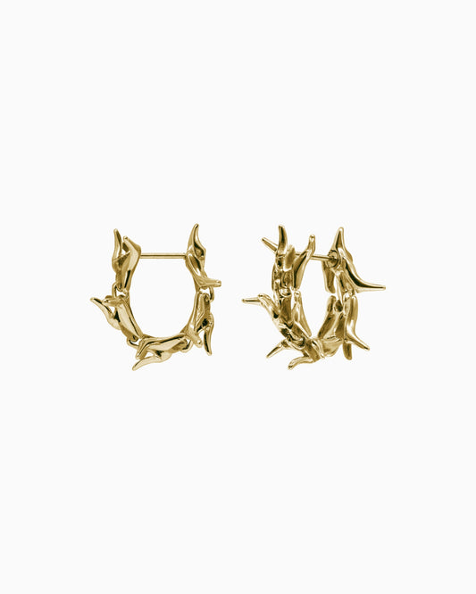 Vertebrae earrings-Ear Hoops- Silver - - Ask & Embla