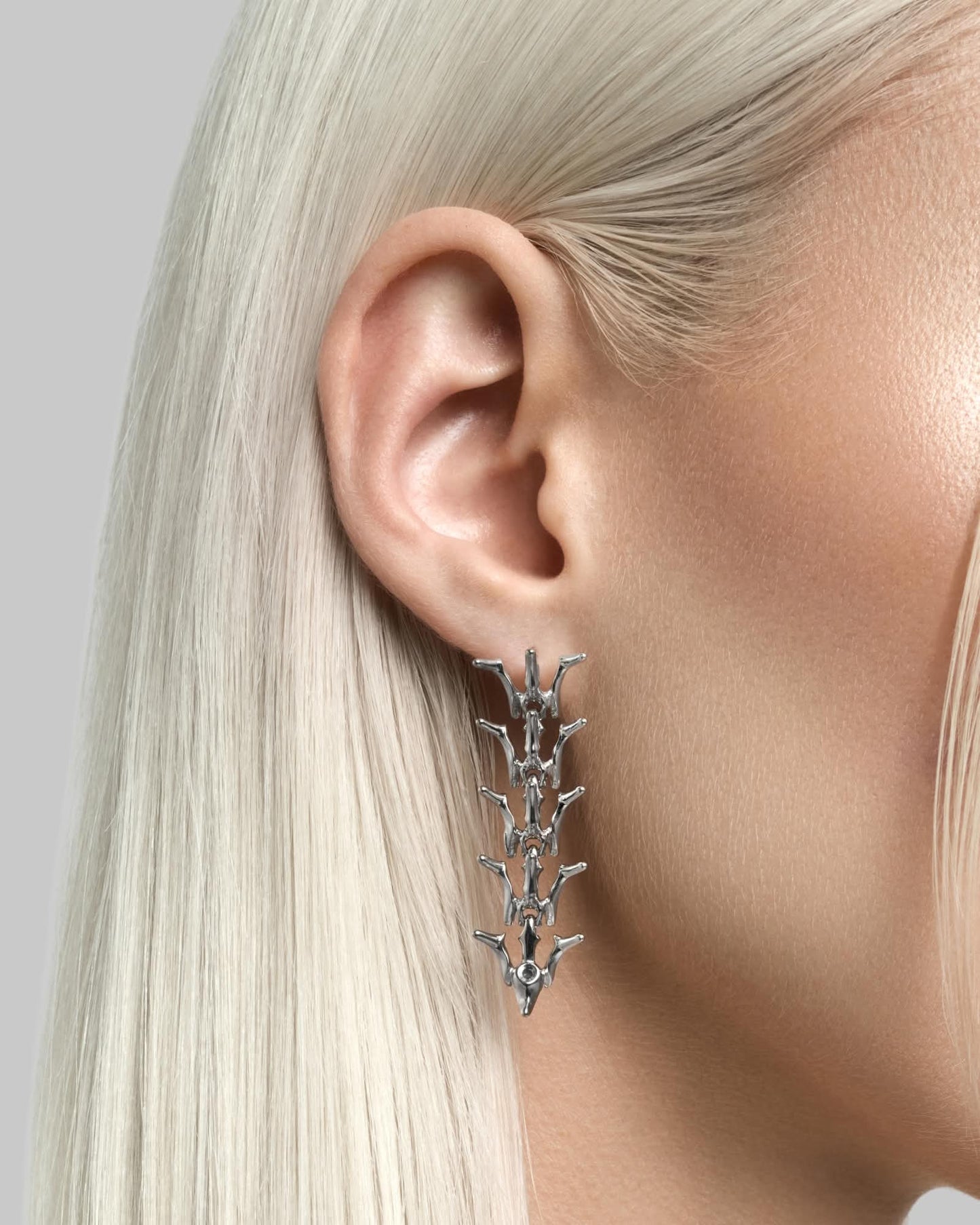 Vertebrae earrings-Ear Hoops- Silver - - Ask & Embla