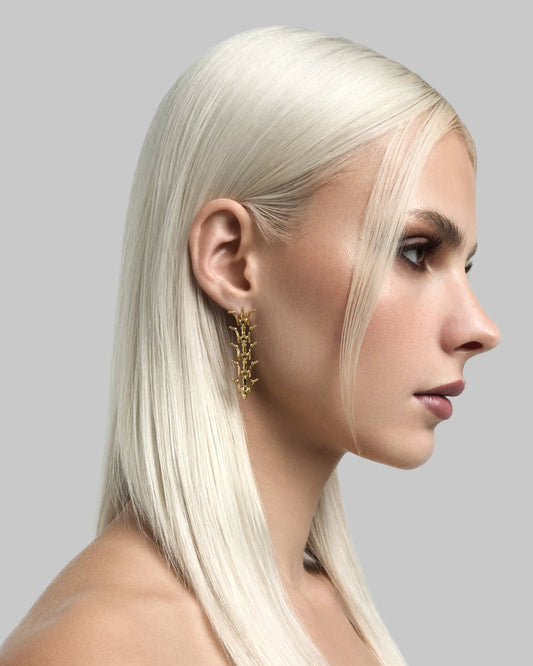 Vertebrae earrings-Ear Hoops- Silver - - Ask & Embla