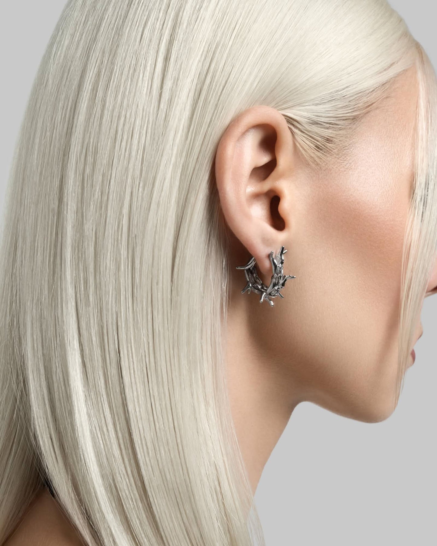 Vertebrae earrings-Ear Hoops- Silver - - Ask & Embla