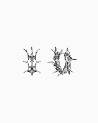 Vertebrae earrings-Ear Hoops- Silver - - Ask & Embla