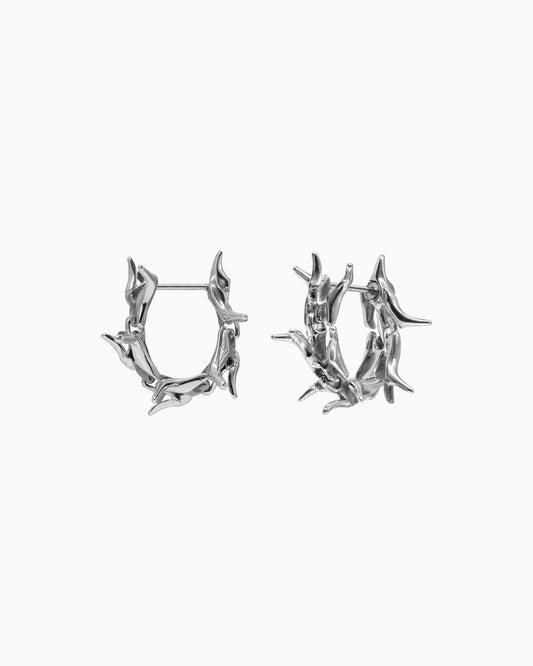 Vertebrae earrings-Ear Hoops- Silver - - Ask & Embla