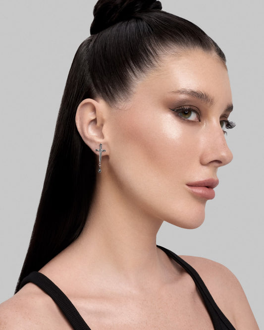 Aradia stud earrings – 925 silver-Ear Studs- Silver - - Ask & Embla