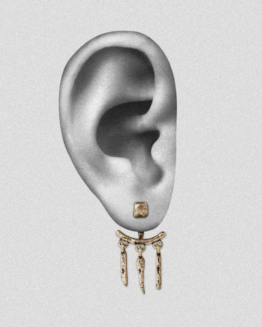 Ninth Earrings-Ear Dangles- Gold - - Ask & Embla