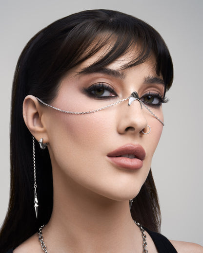 HERESIA Face Chain-Face Jewelry- Silver - - Ask & Embla