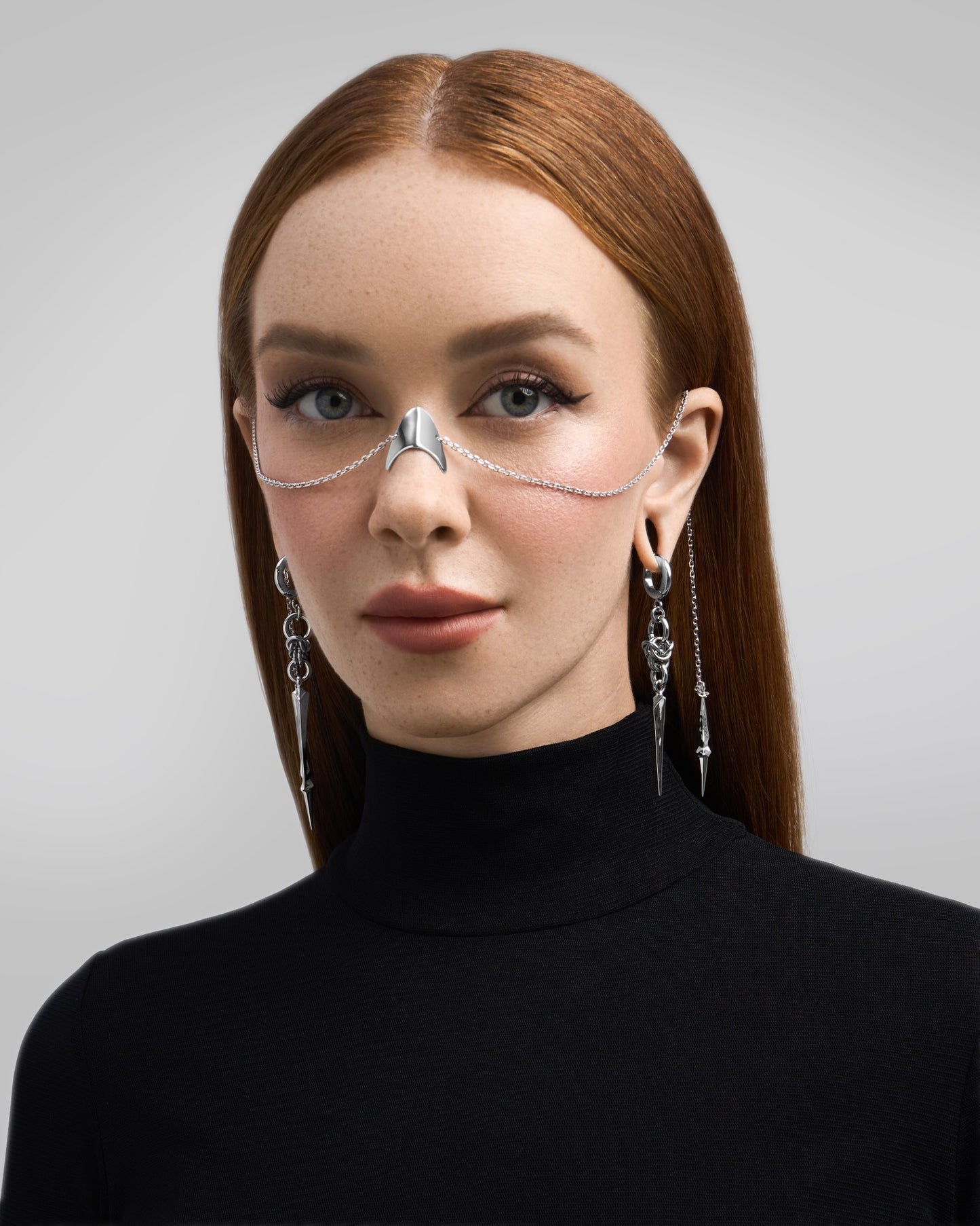 HERESIA Face Chain-Face Jewelry- Silver - - Ask & Embla