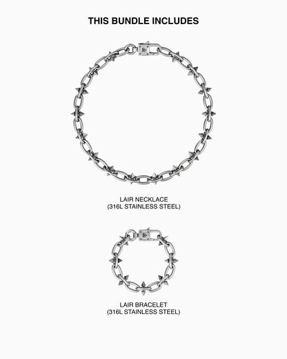 Lair necklace and bracelet set