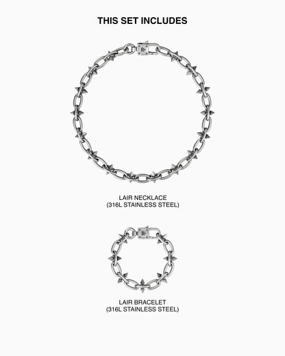 Lair necklace and bracelet set-Chain Necklaces- - - Ask & Embla