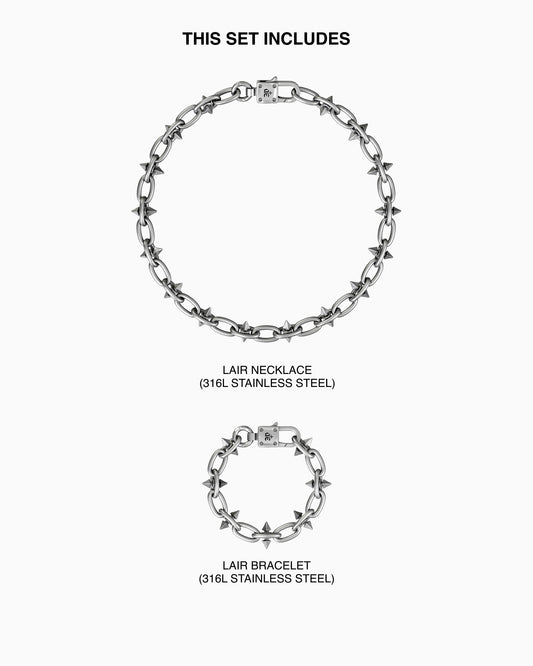 Lair necklace and bracelet set-Chain Necklaces- - - Ask & Embla
