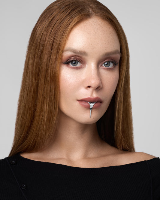 Ophidian Lip Cuff-Lip Cuff- Silver - - Ask & Embla