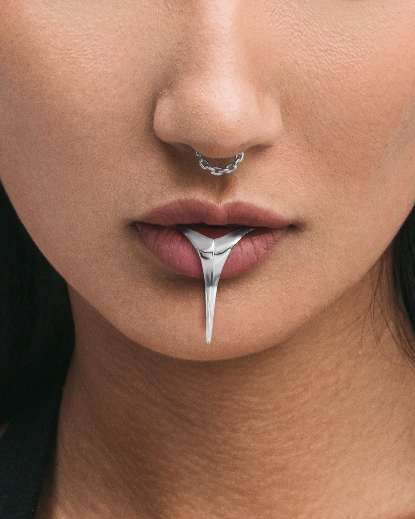 Ophidian Lip Cuff-Lip Cuff- Silver - - Ask & Embla