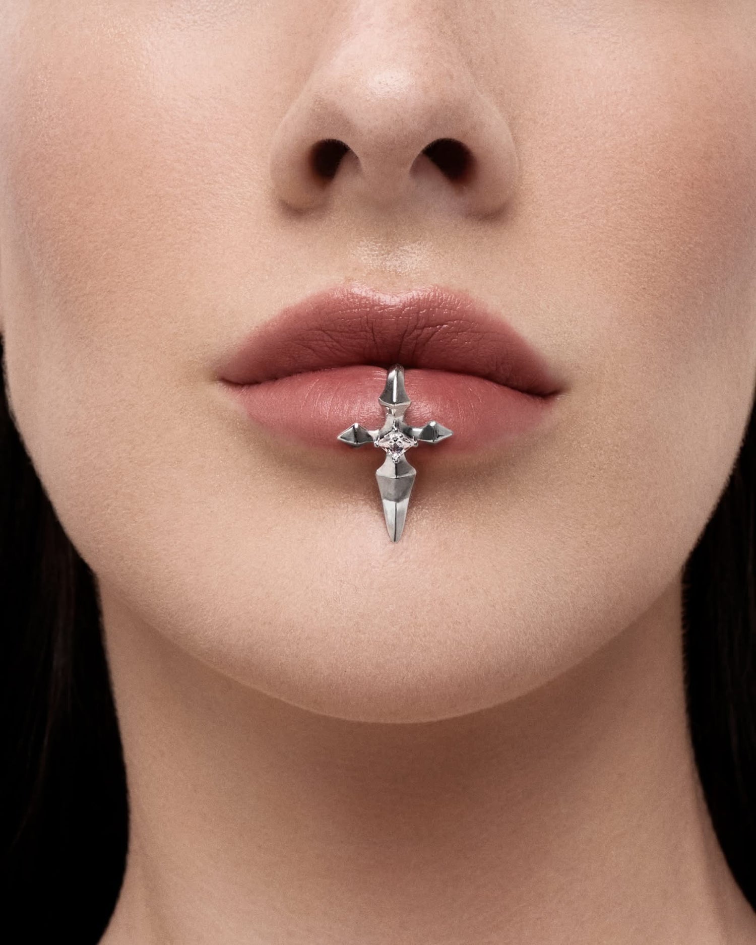 Mercy lip cuff-Lip Cuffs- Silver - - Ask & Embla
