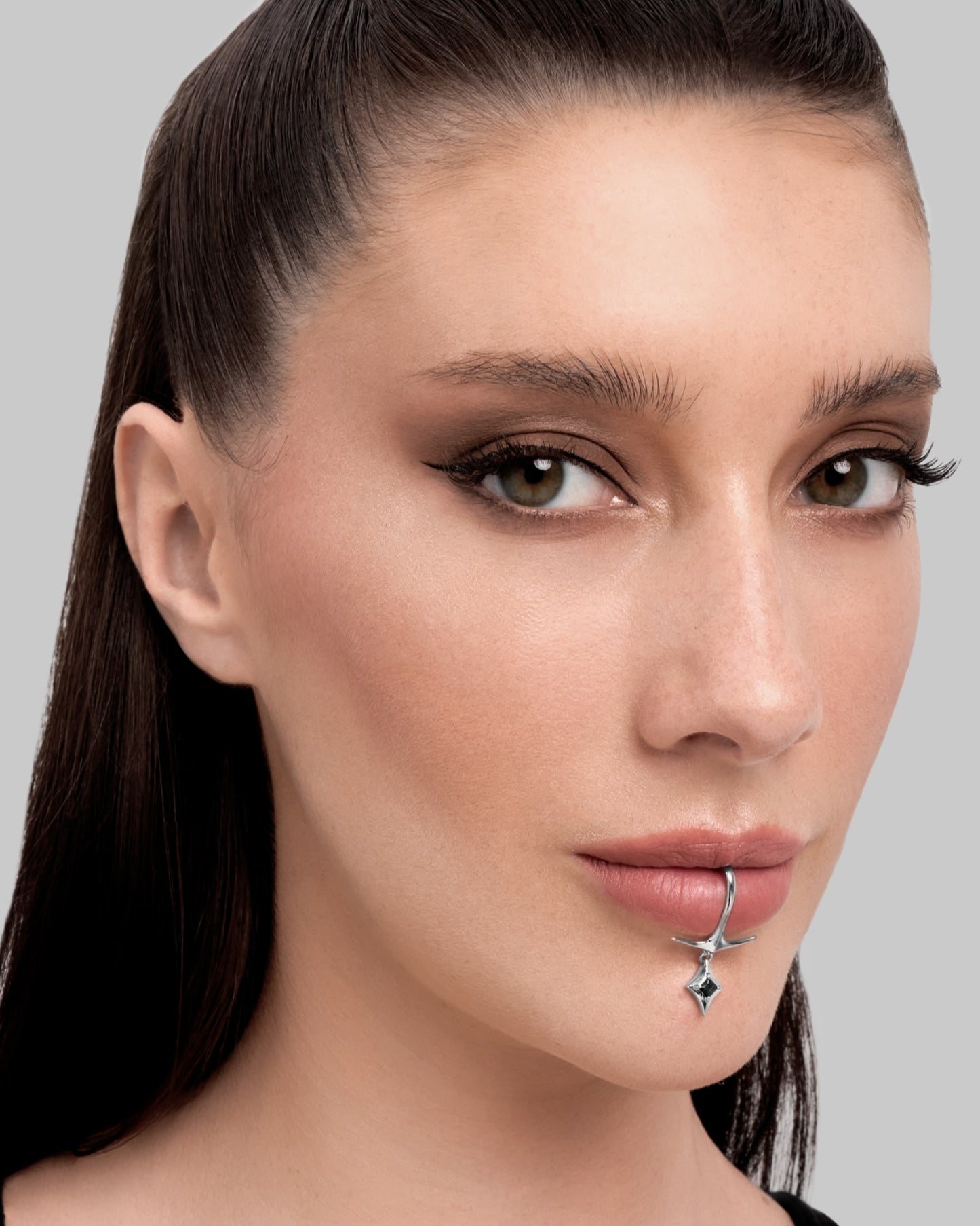 Equinox Lip Cuff-Lip Cuffs- Silver - - Ask & Embla