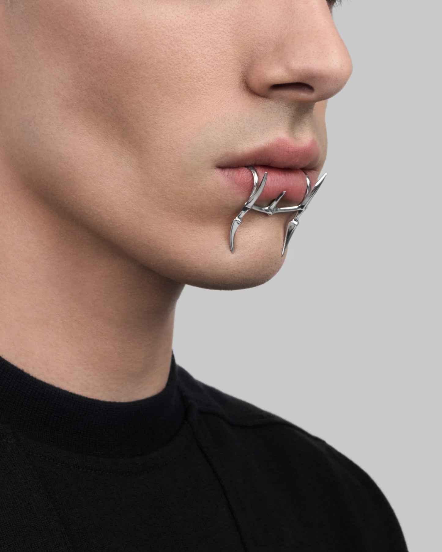 Vertebrae lip cuff set-Lip Cuffs- Silver - - Ask & Embla