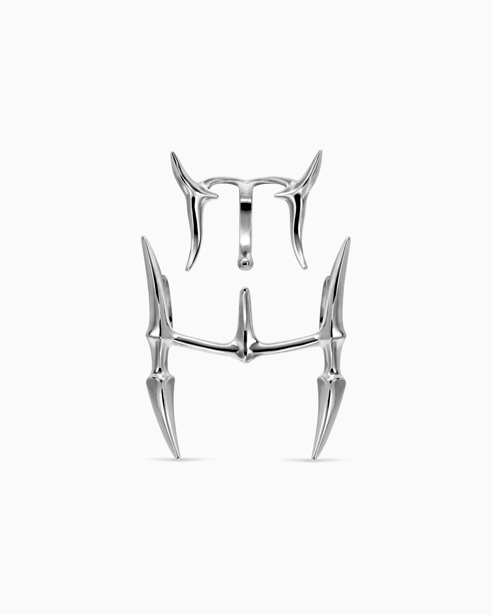 Vertebrae lip cuff set-Lip Cuffs- Silver - - Ask & Embla