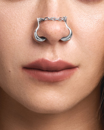 FORSAKEN Nose Cuff-Nose Cuff- Silver - - Ask & Embla