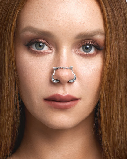 FORSAKEN Nose Cuff-Nose Cuff- Silver - - Ask & Embla