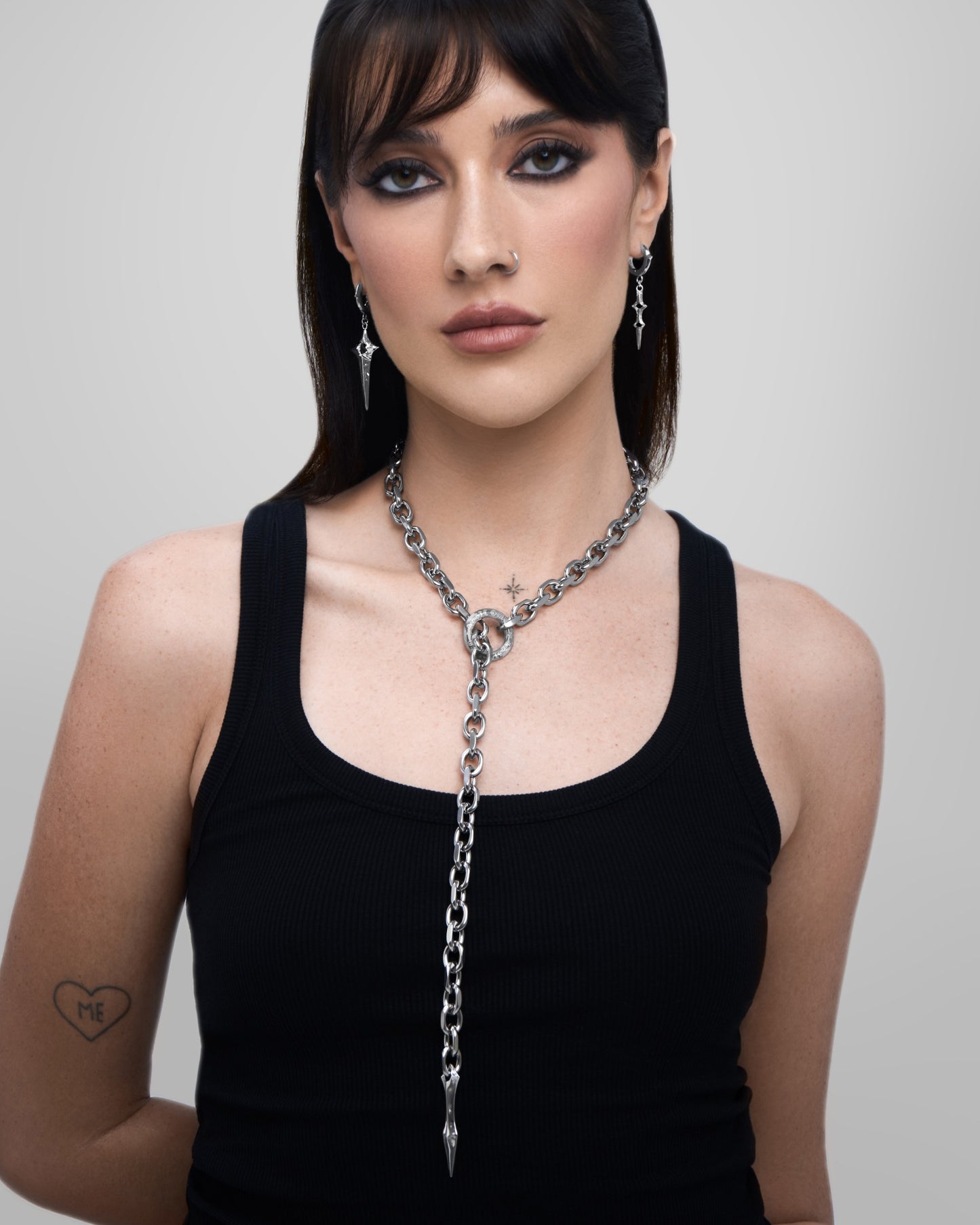 ABSIT OMEN Amulet Necklace-Pendant Necklace- Silver - - Ask & Embla