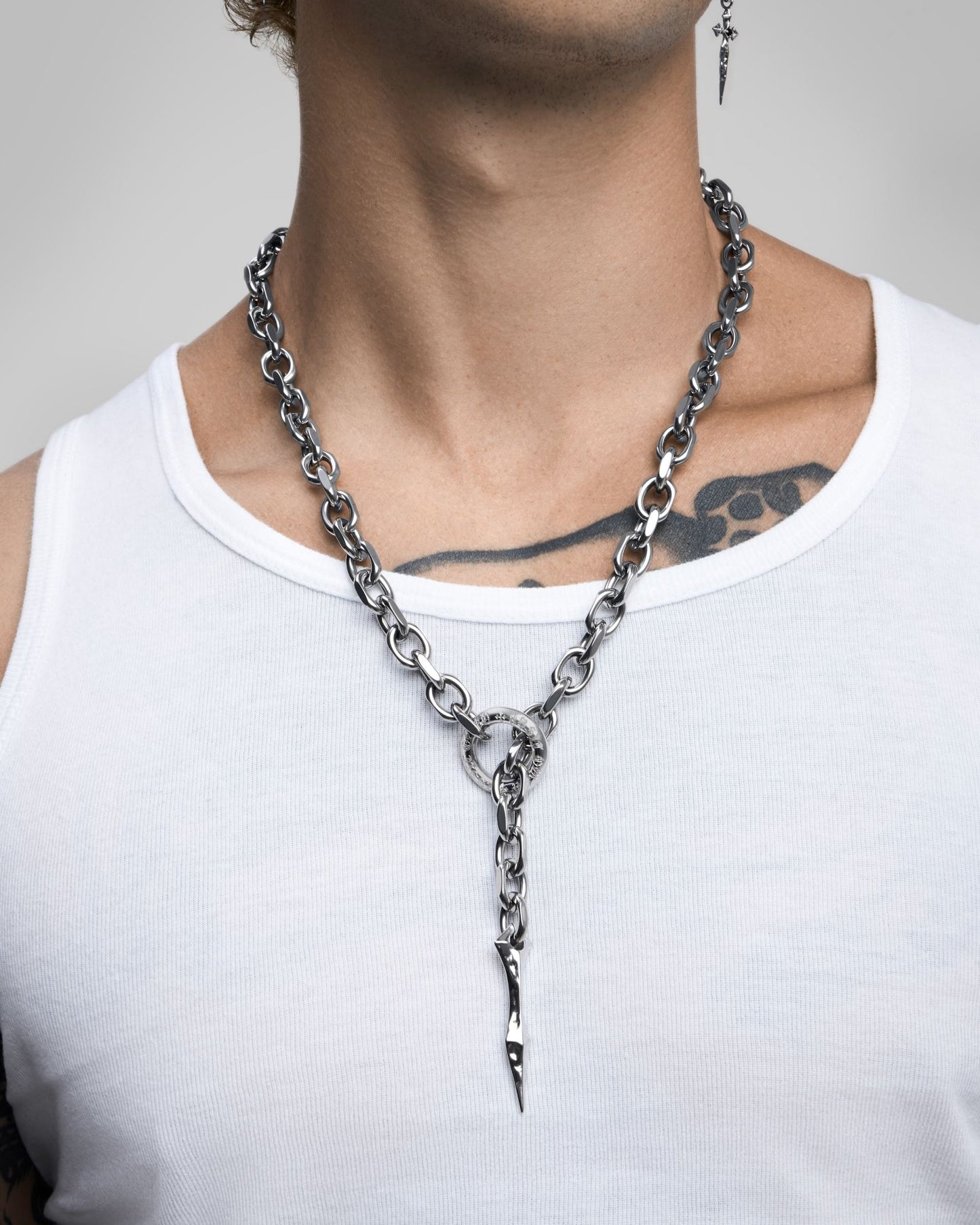 ABSIT OMEN Amulet Necklace-Pendant Necklace- Silver - - Ask & Embla