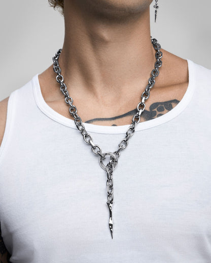 ABSIT OMEN Amulet Necklace-Pendant Necklace- Silver - - Ask & Embla