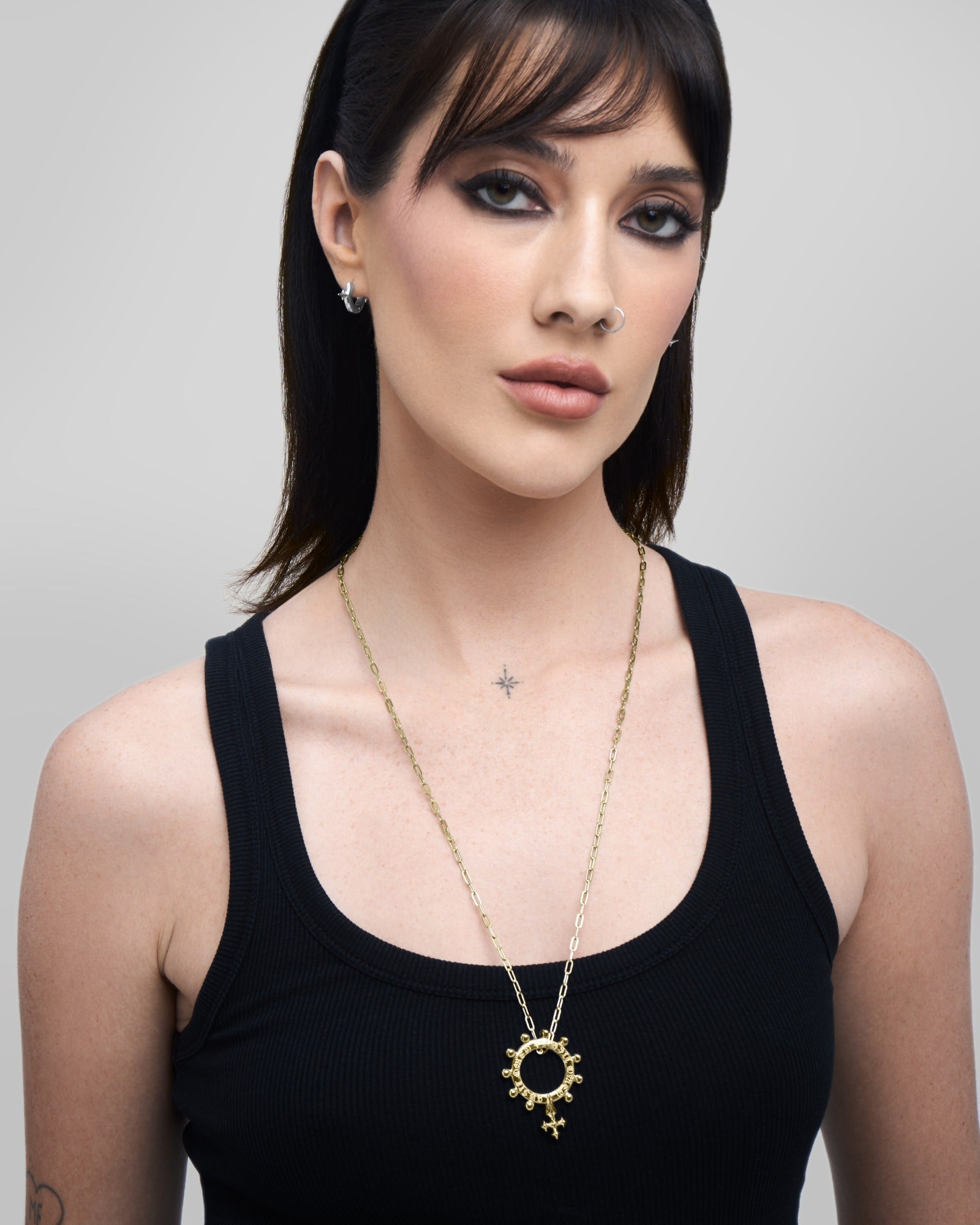 ABSIT OMEN Amulet Pendant Necklace-Pendant Necklace- Silver - - Ask & Embla