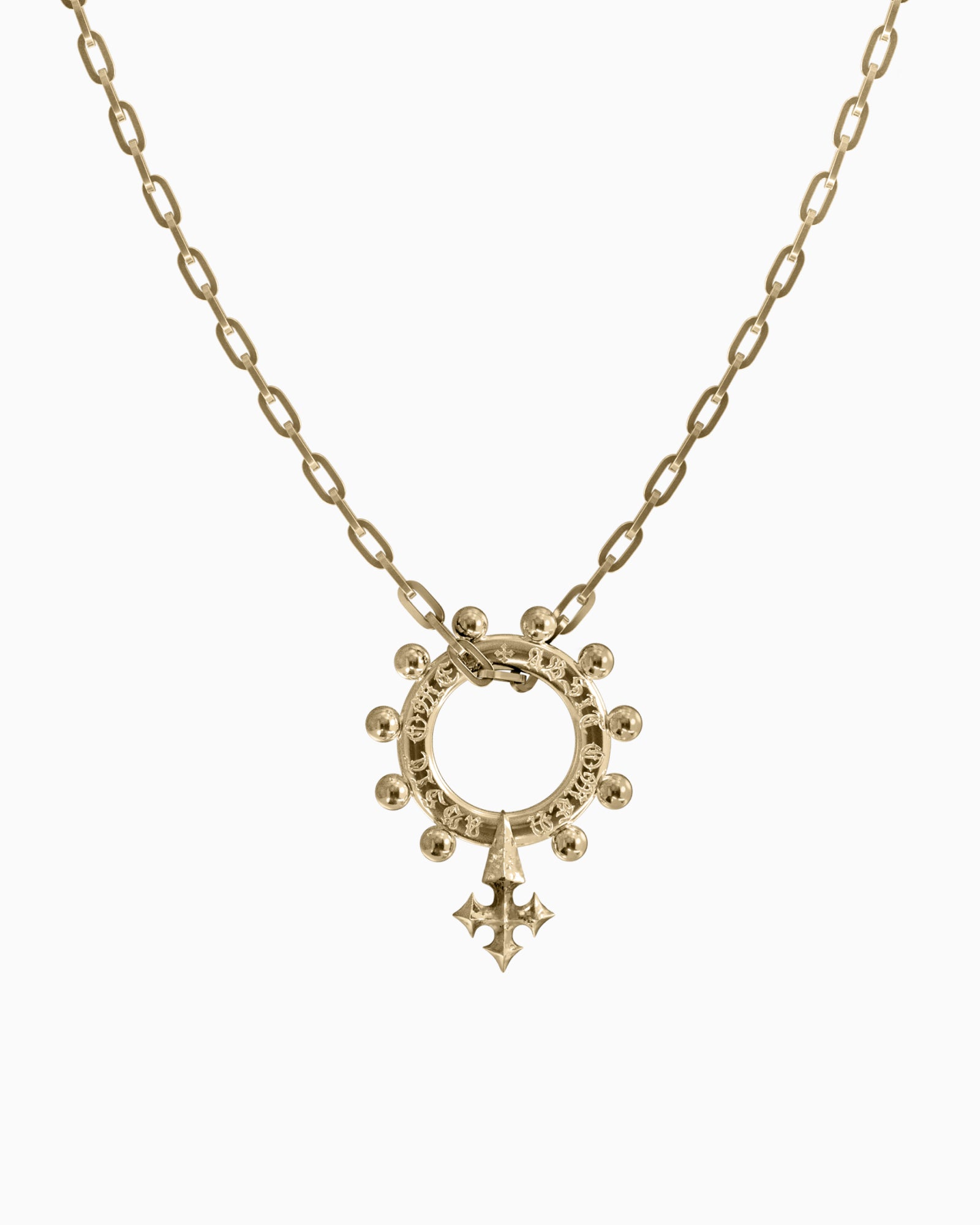 ABSIT OMEN Amulet Pendant Necklace-Pendant Necklace- Silver - - Ask & Embla