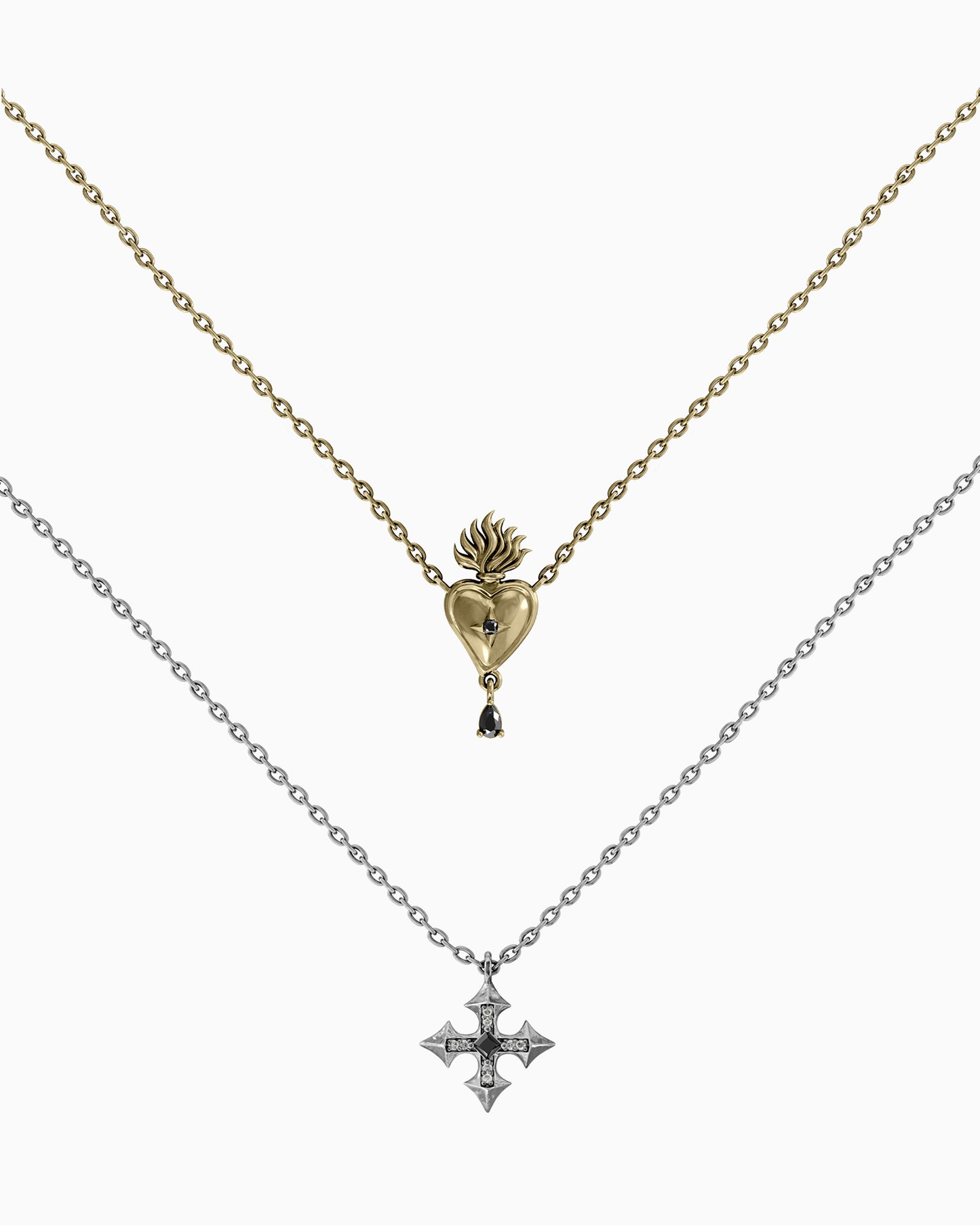 Yours & Mine necklace set-Pendant Necklaces- - - Ask & Embla