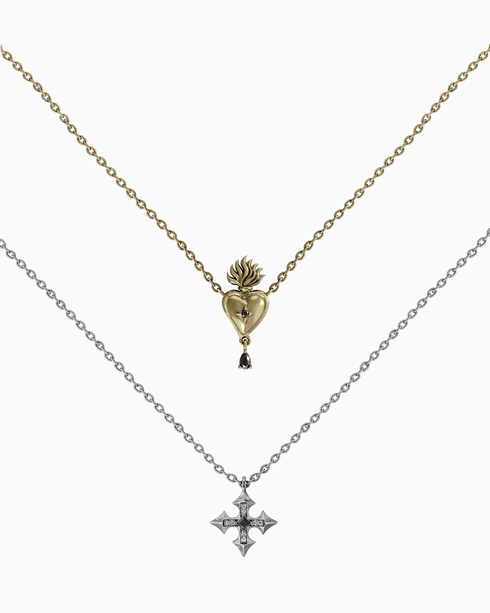 Yours & Mine necklace set-Pendant Necklaces- - - Ask & Embla