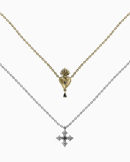 Yours & Mine necklace set-Pendant Necklaces- - - Ask & Embla