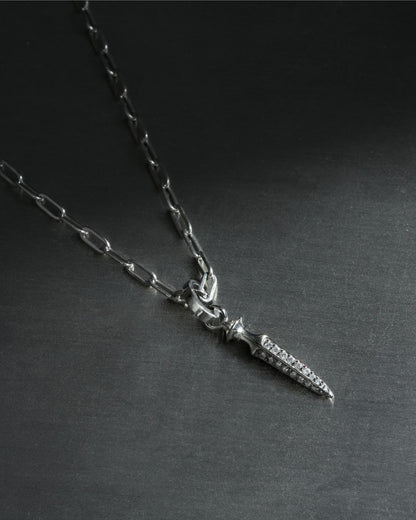 Synth necklace - 925 silver and Saberblade charm bundle-Chain Necklaces- - - Ask & Embla