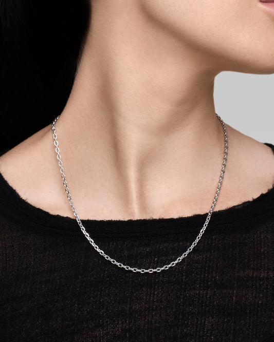 Synth Necklace – 925 Silver-Chain Necklace- Silver - 55 CM - Ask & Embla