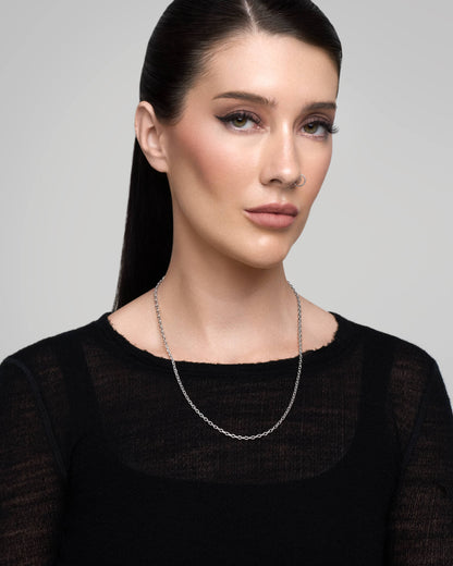 Synth Necklace – 925 Silver-Chain Necklace- Silver - 55 CM - Ask & Embla