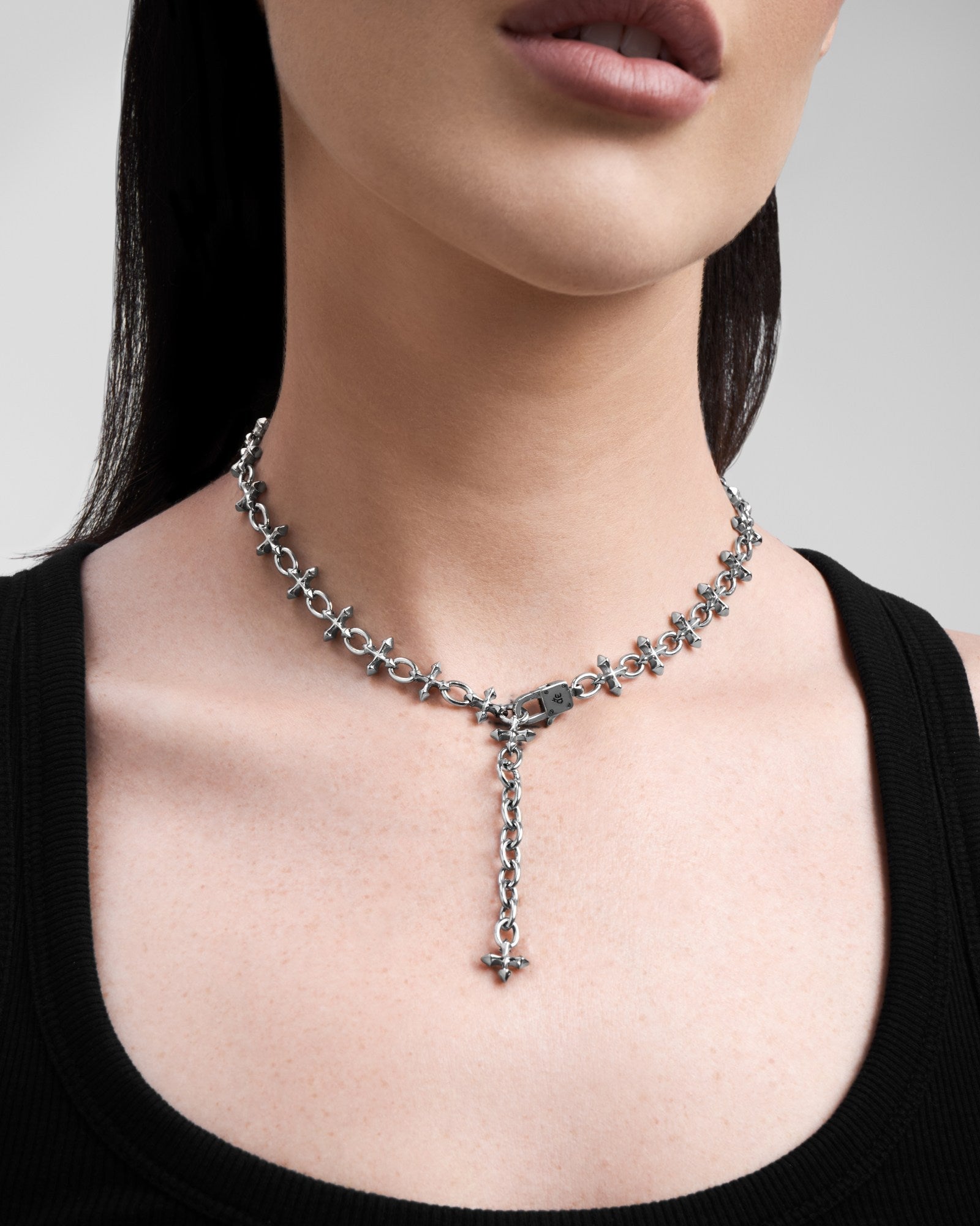Sigil Choker Necklace-Chain Necklace- Silver - - Ask & Embla