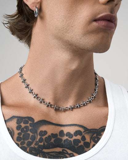 Sigil Choker Necklace-Chain Necklace- Silver - - Ask & Embla