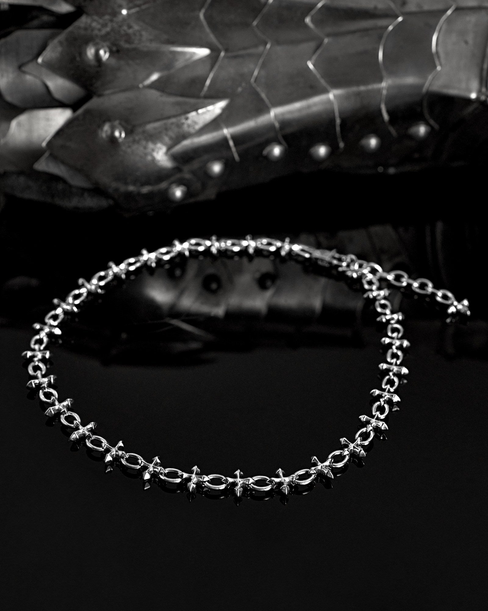 Sigil Choker Necklace-Chain Necklace- Silver - - Ask & Embla