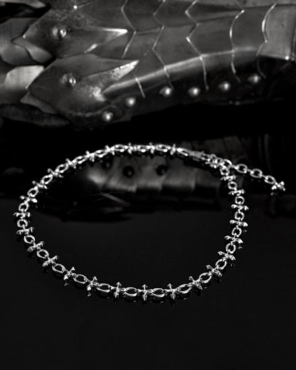 Sigil Choker Necklace-Chain Necklace- Silver - - Ask & Embla