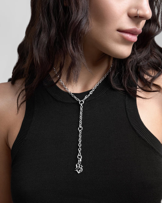 Grid Necklace - 925 Silver-Chain Necklace- Silver - - Ask & Embla