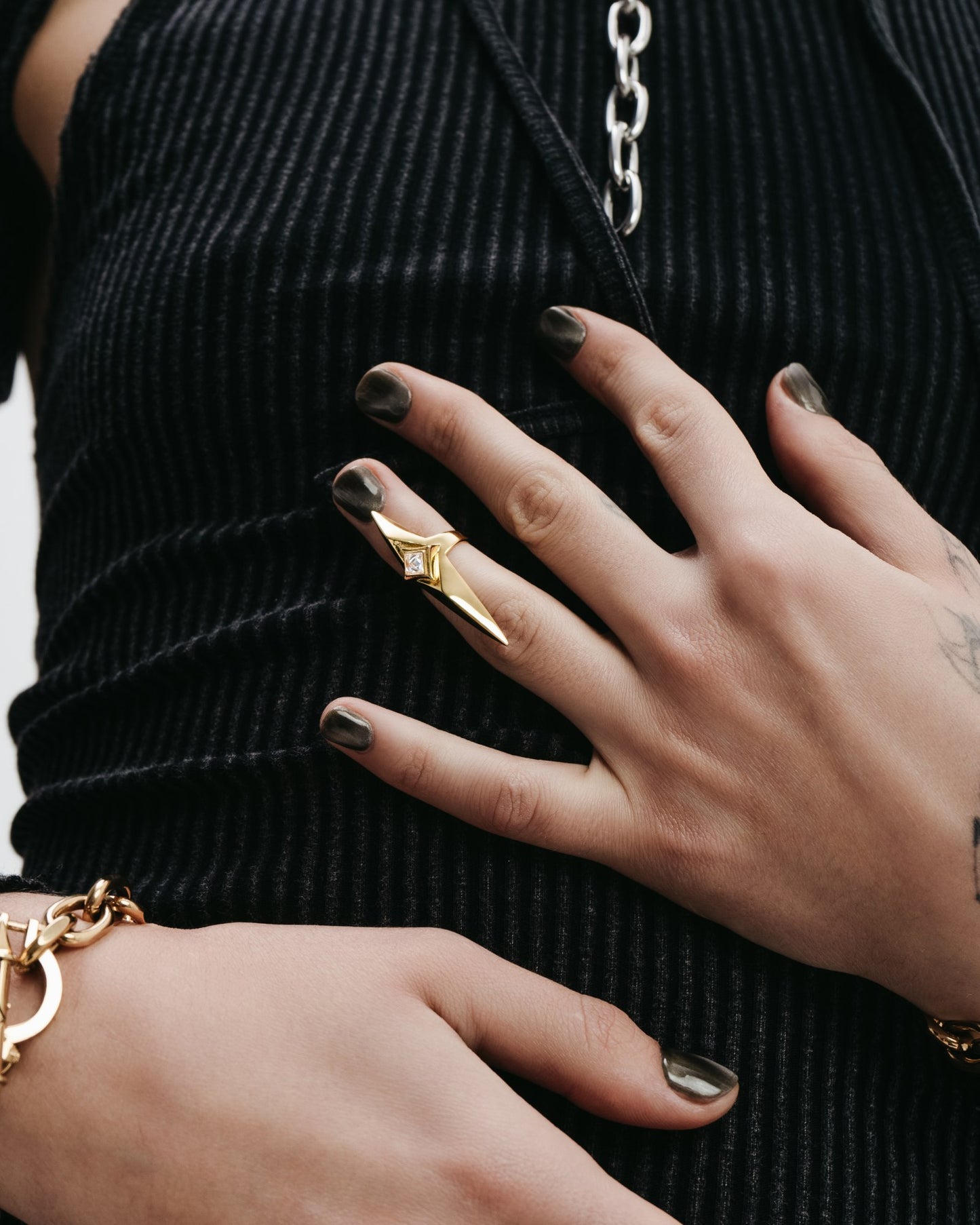 Lucent Nail Ring-Nail Rings- Gold - - Ask & Embla