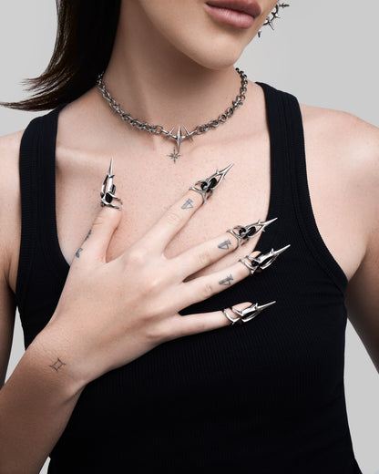 FORBIDDEN Nail Ring-Nail Rings- Silver - - Ask & Embla