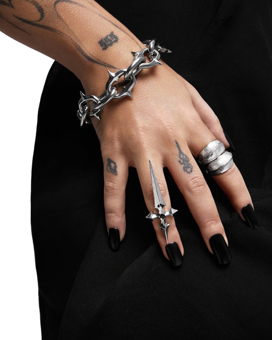 MERCY Nail Ring-Nail Rings- Silver - - Ask & Embla