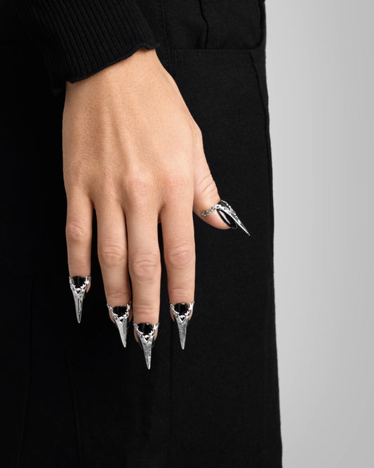 Elysian Nail Ring-Nail Rings- Silver - - Ask & Embla