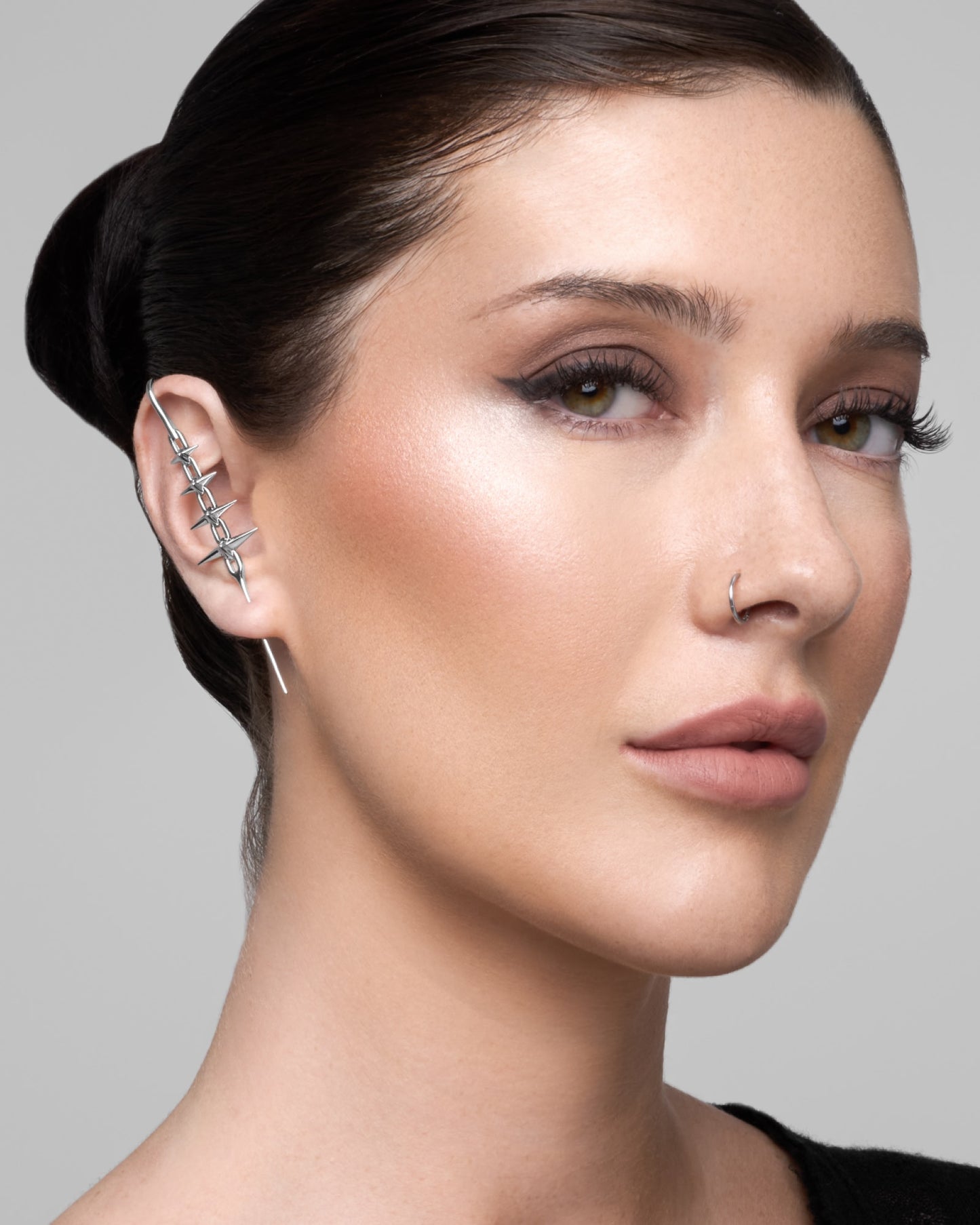 FORBIDDEN Pin Cuff Earring-Pin Cuff- Silver - Pair - Ask & Embla