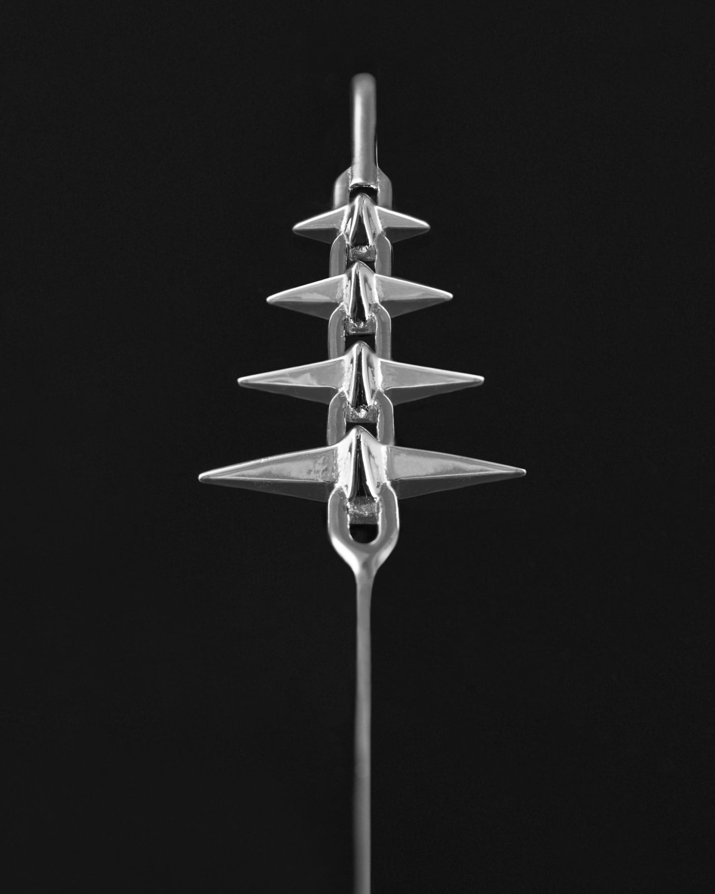 FORBIDDEN Pin Cuff Earring-Pin Cuff- Silver - Pair - Ask & Embla