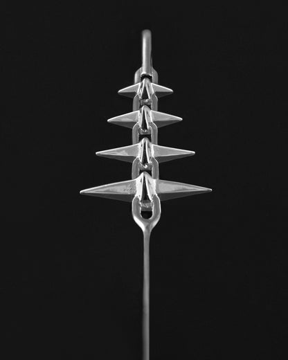 FORBIDDEN Pin Cuff Earring-Pin Cuff- Silver - Pair - Ask & Embla