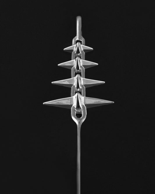 FORBIDDEN Pin Cuff Earring-Pin Cuff- Silver - Pair - Ask & Embla