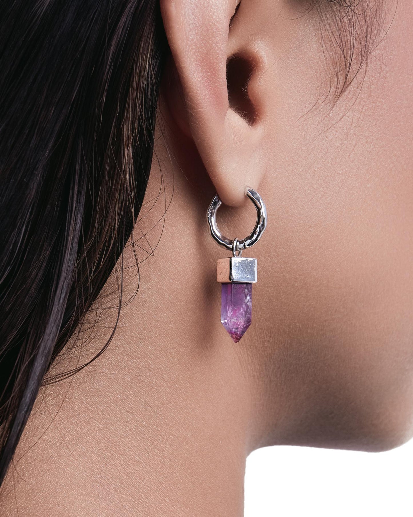 Elixir Crystal Charm-Charms- Silver - Amethyst - Ask & Embla